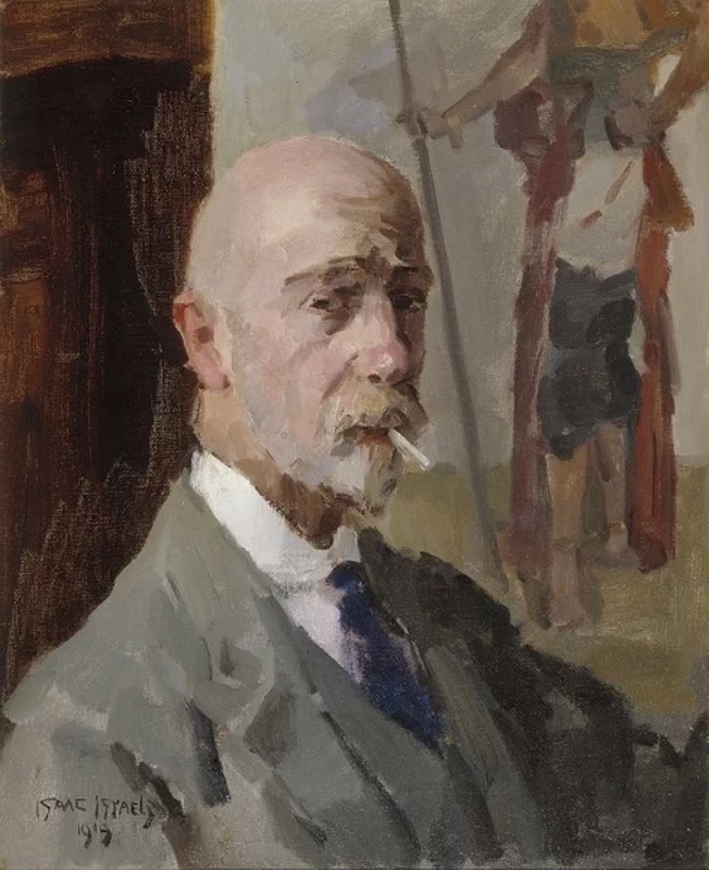 Isaac Israëls - Autoritratto con stoffa del principe giavanese Jodjana
